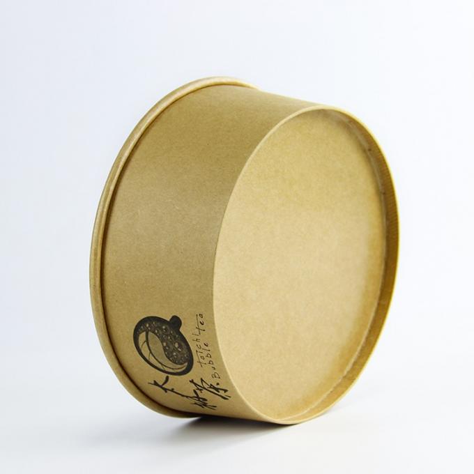 шар бумаги салата PLA 1300ml Kraft Biodegradable с пластиковой крышкой 1